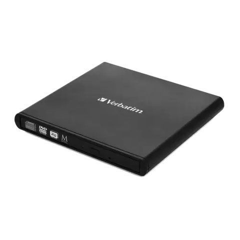 Зовнішній оптичний привід Verbatim SlimLine, Black, DVD-RW, USB 2.0 (98938) 184451 фото