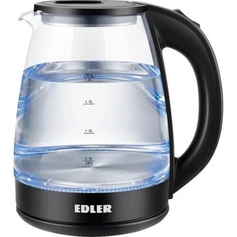 Електрочайник Edler EK5525SSG, Black/Transparent 327273 фото