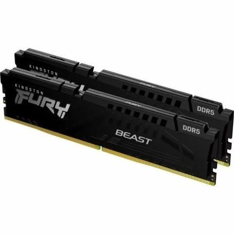 Память 32Gb x 2 (64Gb Kit) DDR5, 5600 MHz, Kingston Fury Beast, Black (KF556C36BBEK2-64) 261765 фото