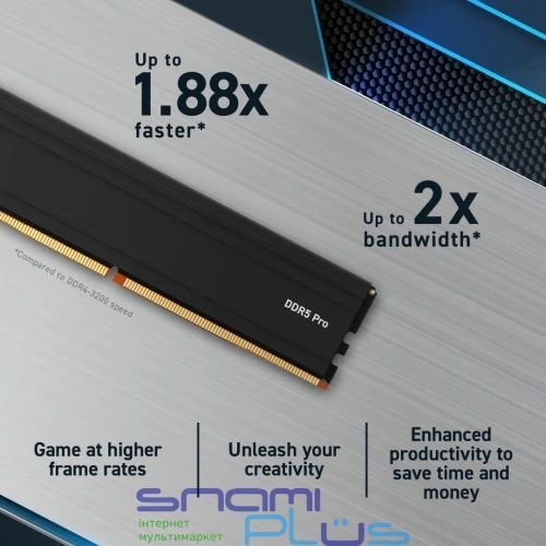 Память 32Gb DDR5, 6000 MHz, Crucial Pro, Black (CP32G60C40U5BT) 326530 фото