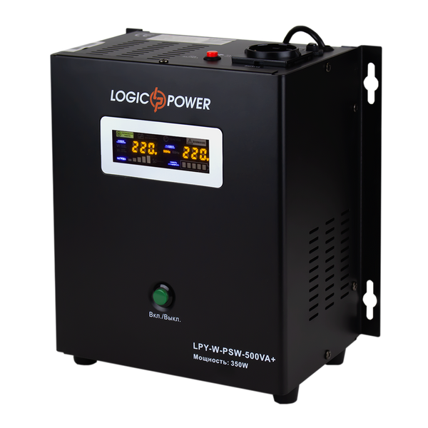 Джерело безперебійного живлення LogicPower LPY-W-PSW-500VA+ (350Вт) 10A/20A з правильною синусоїдою 12 В (4142) 231498 фото