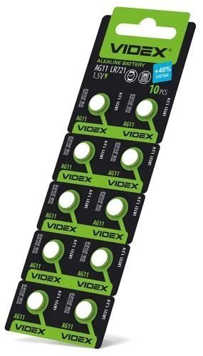 Батарейки AG11/LR721, Videx Excellent!, 10 шт, Blister 132619 фото