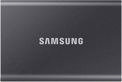 Зовнішній накопичувач SSD, 1Tb, Samsung Portable SSD T7, Grey, USB 3.2, 3D TLC, 1050/1000 MB/s, металевий корпус, 256-бітове шифрування AES, 85 x 57 x 8 мм, 58 г (MU-PC1T0T/WW) 205287 фото