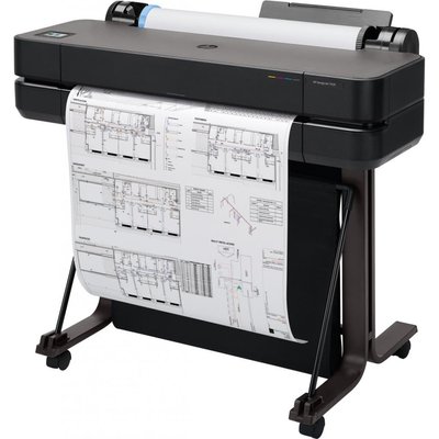 Принтер струменевий кольоровий A1 HP DesignJet T630 24', Black, WiFi, 1200x2400 dpi, до 30 сек/стор (формат A1), USB / GLan, картриджі 712 (5HB09A) 221285 фото