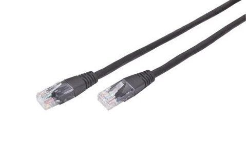 Патч-корд 2 м, UTP, Black, Cablexpert, Cat.5e, CCA, PVC (PP12-2M/BK) 134592 фото