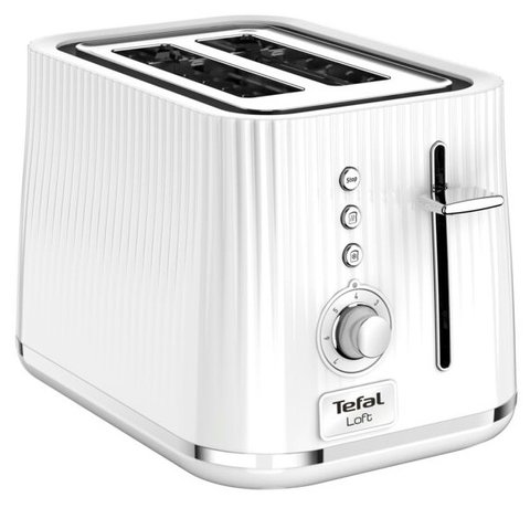 Тостер Tefal TT761138 White, 850W, механічне керування, 2 тости, 2 відділення, кнопка стоп, підігрів, підйом маленьких тостів, розморожування 214501 фото