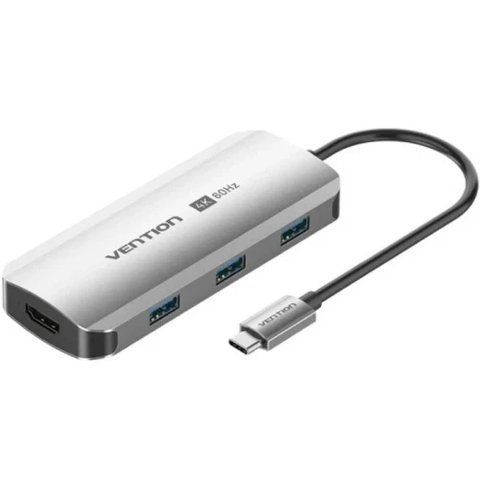 Хаб USB Vention 5-in-1, Grey (TQDHB) 322704 фото