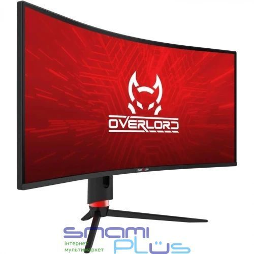 Монітор вигнутий 34" Qube Overlord C34UQ180H, Black 317443 фото