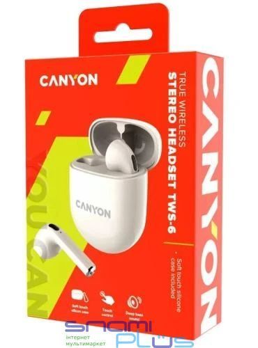 Наушники Canyon TWS-6, Beige (CNS-TWS6BE) 262990 фото