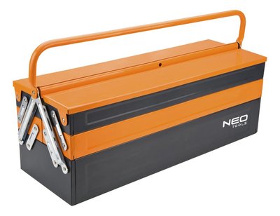 Ящик для інструментів NEO Tools, металевий, 200x555x210 мм, 5 кг, Black-Orange (84-101) 191705 фото