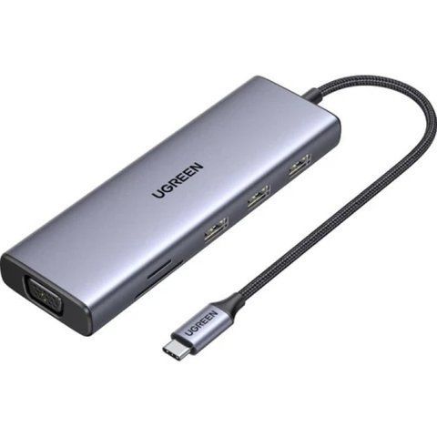 Хаб USB Ugreen CM498, Grey (15600) 322706 фото