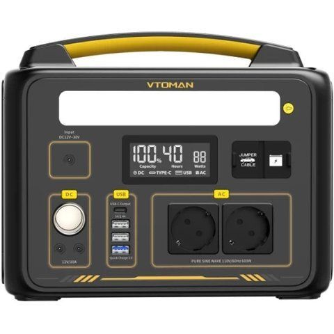 Зарядная станция Vtoman Jump 600X, Black/Yellow, 600 Вт / 299 Вт/ч 298789 фото
