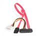 Кабель SATA, Red, 35 см / 13.5 см, Cablexpert, комбинированный с питанием (CC-SATA-C1) 207535 фото 1