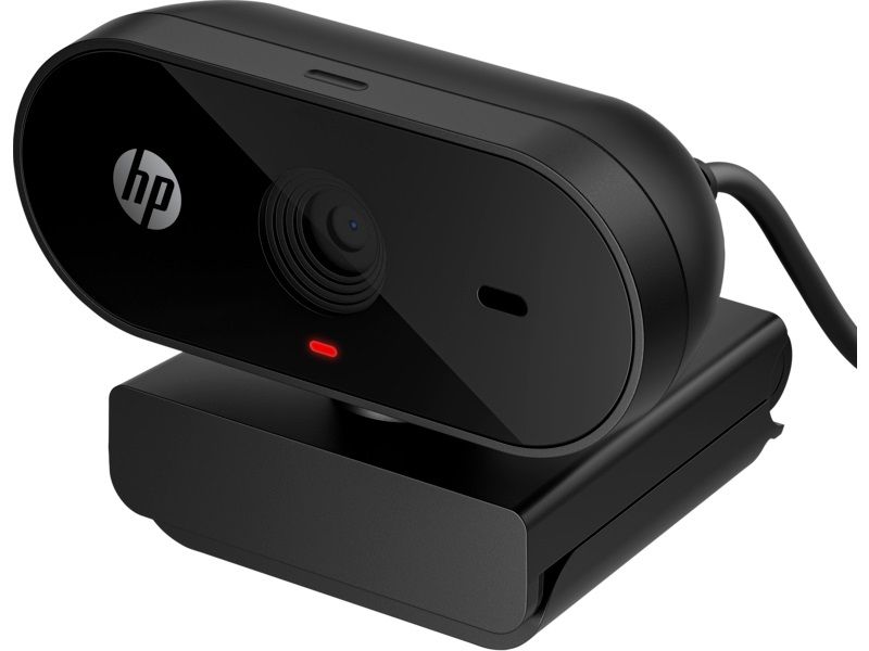 Веб-камера HP 320, Black, 1920x1080/30 fps, мікрофон, універсальне кріплення, кут огляду 66º, захисна шторка, USB, 1.5 м (53X26AA) 269537 фото