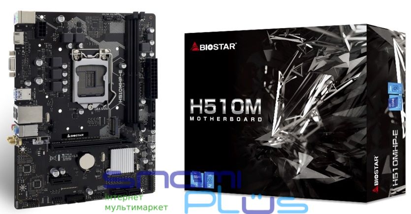 Мат.плата 1200 (H510) Biostar H510MHP-E, H510, 2xDDR4, Int.Video(CPU), 4xSATA3, 1xM.2, 1xPCI-E 4.0 x16, 1xPCI-E 3.0 x1, ALC897, I219V, 4xUSB3.2/4xUSB2.0, VGA/HDMI, MicroATX 284245 фото