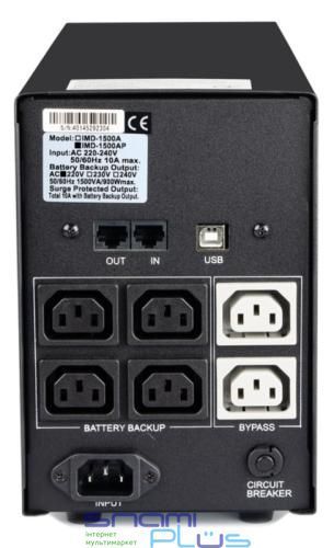 Источник бесперебойного питания PowerCom Imperial IMD-2000AP LCD Black, 2000 ВА, 1200 Вт 273622 фото