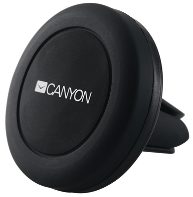 Автотримач для телефону Canyon CNE-CCHM2, Black, магнітний, в решітку повітровода, 2 металеві пластини-наліпки в комплекті 202668 фото