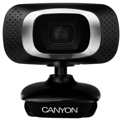 Веб-камера Canyon CNE-CWC3N, Black, 1Mp, 1280x720/30 fps, мікрофон, USB 2.0, 2 м, багатофункціональний затискач 205452 фото