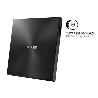 Зовнішній оптичний привід Asus ZenDrive U7M, Black, DVD+/-RW, USB 2.0, товщина корпусу всього 13 мм, підтримка M-Disc, 142.5x135.5x13.9 мм, 228 г 148311 фото