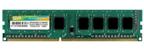 Пам'ять 4Gb DDR3, 1600 MHz, Silicon Power, CL11, 1.35V (SP004GLLTU160N02) 253671 фото