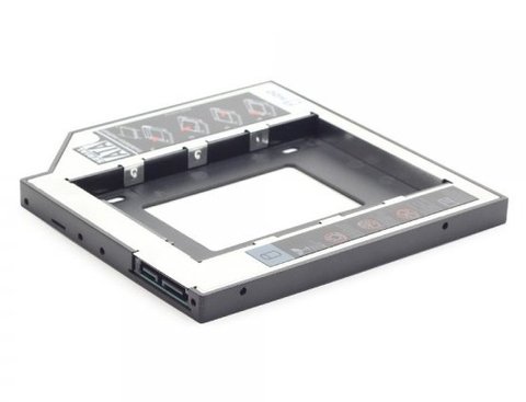 Шасі для ноутбука Gembird, Black, 12.5 мм, для SATA 2.5', алюмінієвий корпус (MF-95-02) 208667 фото