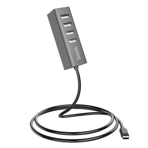 Хаб USB HOCO HB1, Grey 310752 фото