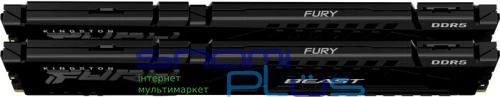 Память 16Gb x 2 (32Gb Kit) DDR5, 6400 MHz, Kingston Fury Beast (EXPO), Black (KF564C32BBEK2-32) 287358 фото