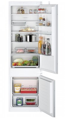 Холодильник вбудований Siemens KI87VNS306, White, двокамерний, загальний об'єм 268L, корисний об'єм 199L/69L, А++, 177.5x54x55 см 238289 фото