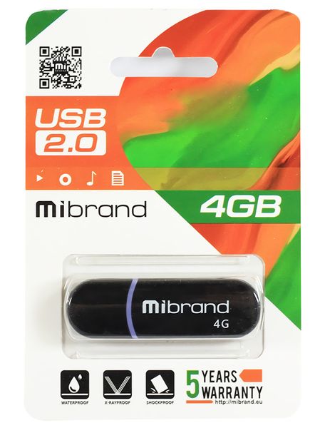 USB Flash Drive 4Gb Mibrand Panther, Black (MI2.0/PA4P2B) 218319 фото