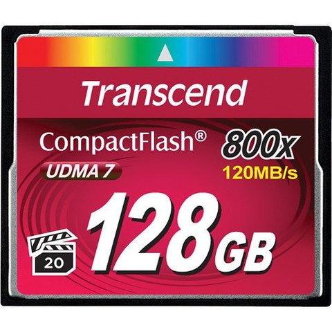 Карта пам'яті CompactFlash, 128Gb, Trancsend, 800x (TS128GCF800) 136186 фото