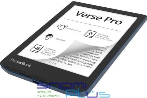 Електронна книга 6" PocketBook Verse Pro, Azure (PB634-A-CIS) 275007 фото