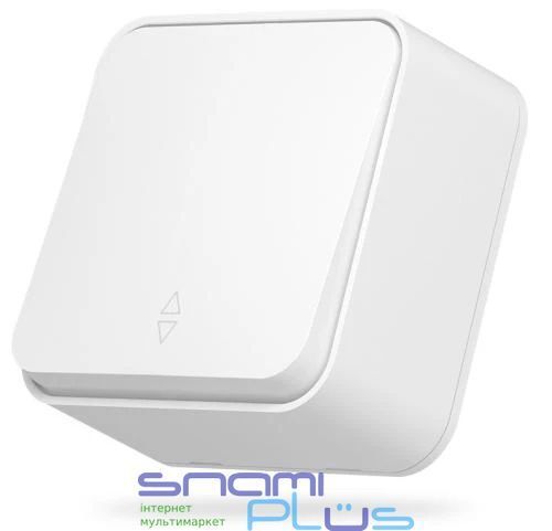 Выключатель одинарный Videx Binera, White, внешний, проходной, 68x68x42 мм, IP20 (VF-BNS11P-W) 277481 фото
