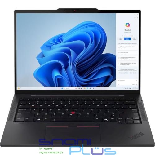 Ноутбук Lenovo ThinkPad T14s Gen 5, Black, 14' (1920x1200, IPS), Core Ultra 5 135U (12x1.6-4.4 GHz), 32Gb LPDDR5x, 1Tb NVMe, Arc Graphics, WiFi 6E, Bluetooth 5.3, Web, 2xType-C / 2xUSB 3.0, HDMI, 58 Wh, Без ОС (21LTS0SF00) 294391 фото