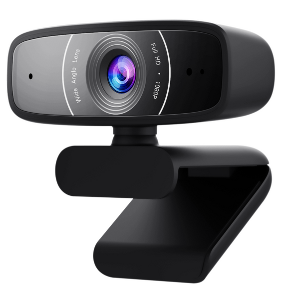 Веб-камера Asus Webcam C3, Black, 1920x1080/30 fps, микрофон с фильтрацией окружающих шумов, широкоугольный объектив с постоянным фокусом, универсальное крепление, USB, 1.5 м 219557 фото
