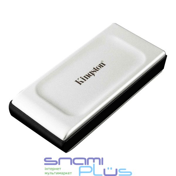 Зовнішній накопичувач SSD, 4Tb, Kingston XS2000, Grey, USB 3.2, 2000 / 2000 MB/s, до комплекту входить гумовий чохол та кабель USB-C (SXS2000/4000G) 248854 фото