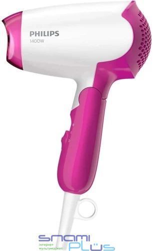 Фен дорожный Philips DryCare Essential BHD003/00, White/Pink 298487 фото