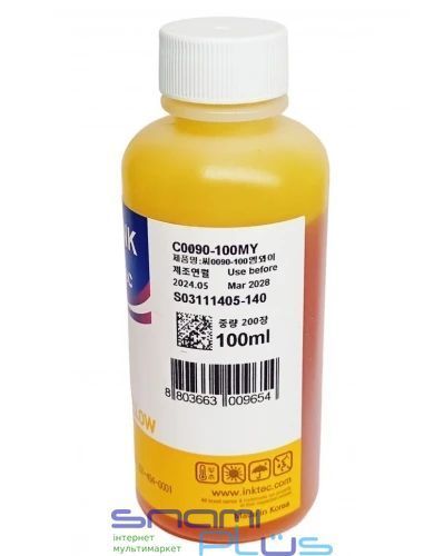 Чорнило InkTec Canon C0090, Yellow, 100 мл, водорозчинне (C0090-100MY) 322354 фото