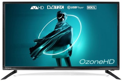 Телевізор 32' OzoneHD 32HN22T2, 1366x768, 60 Гц, DVB-T2/С, 2xHDMI, 2xUSB, VESA 200x100 250650 фото