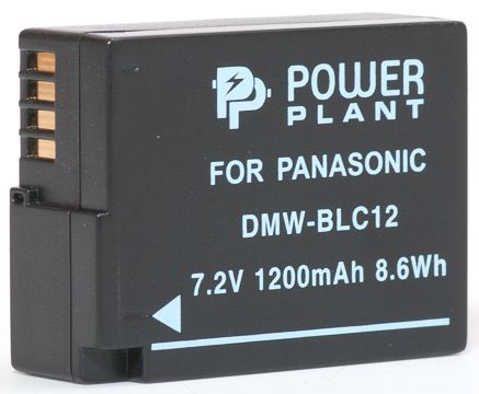 Акумулятор Panasonic DMW-BLC12, DMW-GH2, PowerPlant, 1200 mAh / 7.2 V, Li-Ion (DV00DV1297) 244708 фото