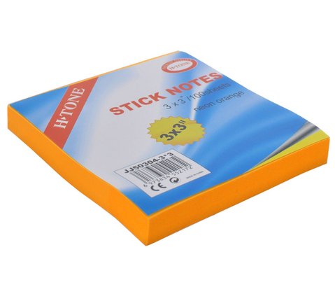 Блок паперу для нотаток 76х76 мм, Orange, 100 арк, H-Tone (JJ50304-2) 266301 фото