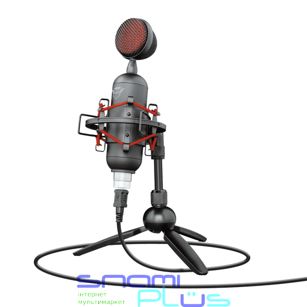 Мікрофон Trust GXT 244 Buzz USB Streaming, Black, USB, потоковий, підвіс типу «павук», металева підставка-тренога, 1,8 м (23466) 190858 фото