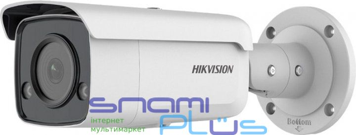 IP камера Hikvision ColorVu Bullet DS-2CD2T47G2-L (C) (4 мм), 4 Мп, 1/1.8' CMOS, 2688х1520, H.265+, день/ночь, LED подсветка до 60 м, microSD, RJ45, IP67, PoE, 290х105 мм 237417 фото