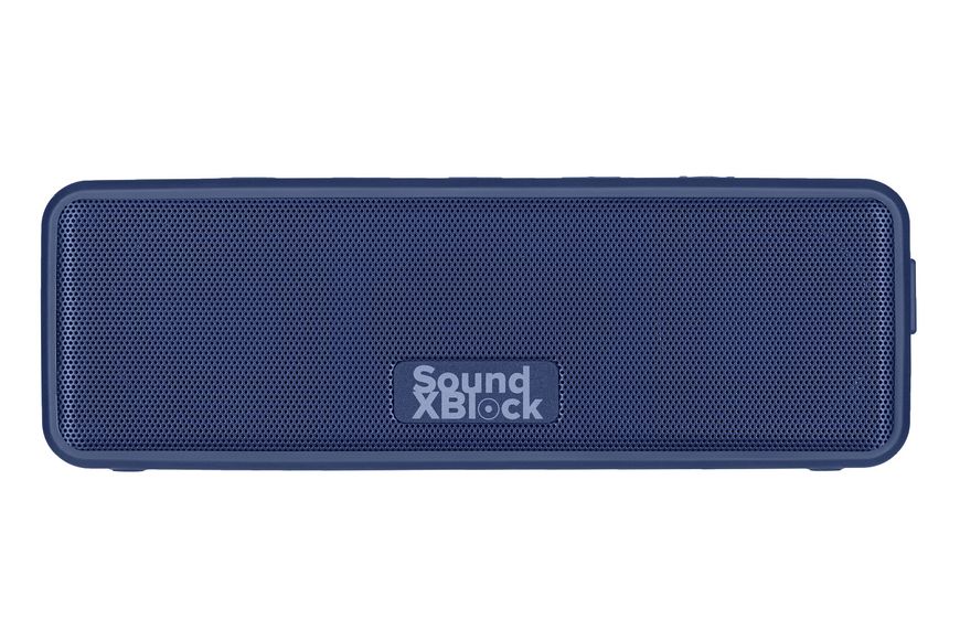 Колонка портативна 2E SoundXBlock, Dark Blue, 2 x 10 Вт, Bluetooth 5.0, MicroSD, AUX, USB Type-C, живлення від акумулятора 3600 мАч, IPX7 (2E-BSSXBWBL) 191398 фото