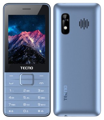 Мобільний телефон Tecno T454, Blue, Dual Sim (Mini-SIM), 2G, 2.8'' (240x320), 32MB, microSD, 0.08 Mp зі спалахом, FM-радіо, Bluetooth, microUSB, 1500 mAh Li-Ion (4895180745997) 230261 фото