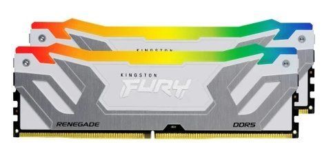 Память 24Gb x 2 (48Gb Kit) DDR5, 8400 MHz, Kingston Fury Renegade RGB, Silver (KF584CU40RWAK2-48) 302311 фото