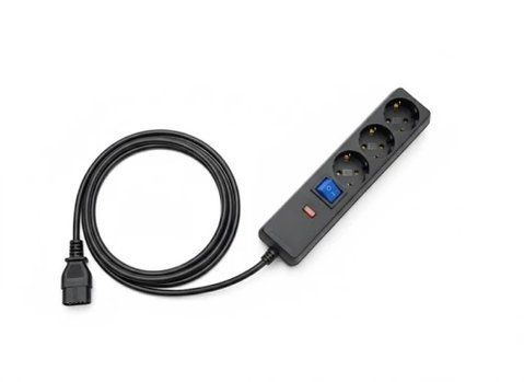 Фільтр мережевий для ДБЖ 2E, 3 розетки, 1 м, Black (2E-U03C14M1BK) 314376 фото