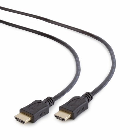 Кабель HDMI - HDMI 1 м Cablexpert Black, V1.4, позолочені конектори (CC-HDMI4L-1M) 134421 фото