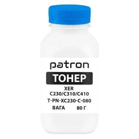 Тонер Xerox C230/C235/C310/C315/C410, Cyan, 80 г, Patron (PN-XC230-C-080) 328171 фото