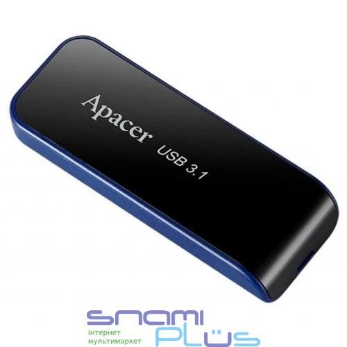 Флеш накопичувач USB 64Gb Apacer AH356, Black, USB 3.2 Gen 1 (AP64GAH356B-1) 170638 фото