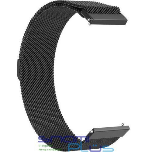 Ремешок для Samsung Galaxy (20mm)/Watch 5/ Watch 4 40/44mm, BeCover, Milanese Style Black 305512 фото